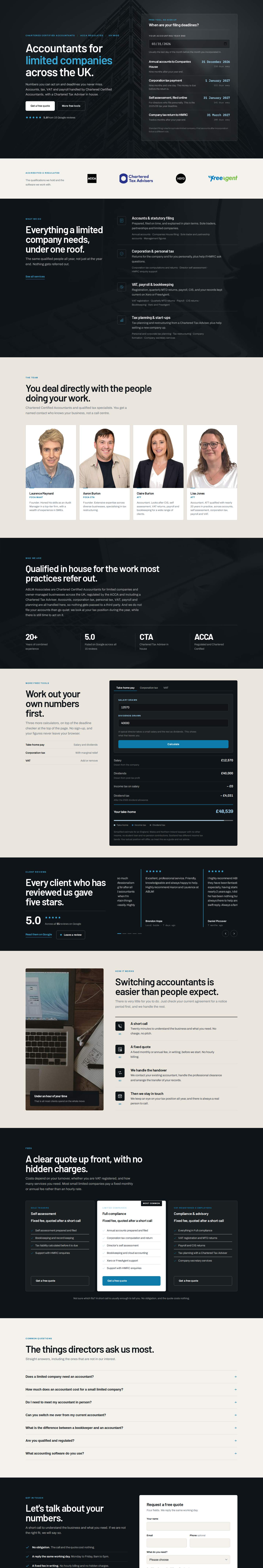 ABLM Associates' rebuilt website